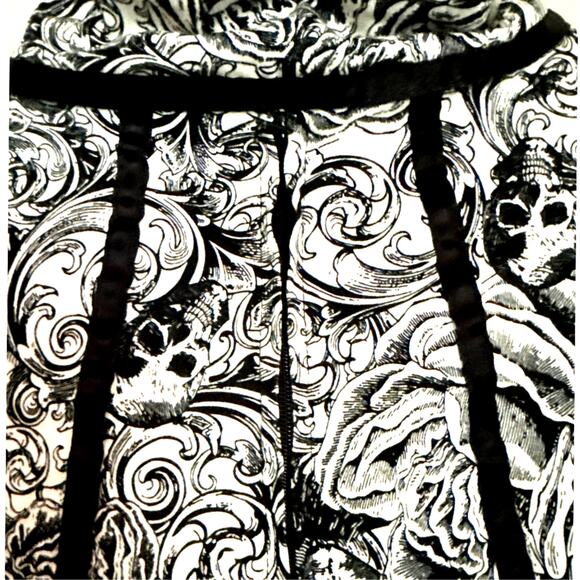 Super Nice Authentic Living Dead Souls Structured Top with lace and buckles - Picture 6 of 9